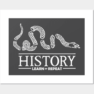 History: Learn or Repeat serpent white Posters and Art